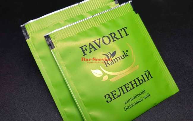 2 пакетика зеленого чая