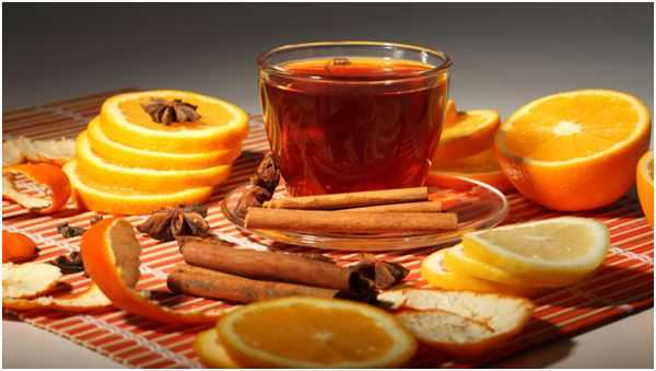 апельсиновый чай с корицей и бадьяном