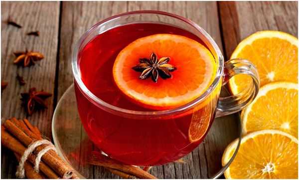 чай с апельсином и пряностями