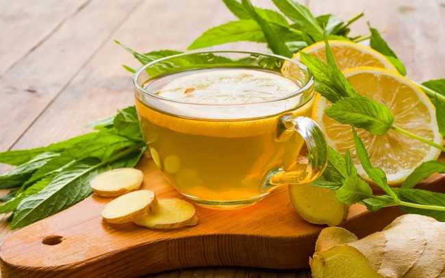зеленый чай с лимоном и имбирем
