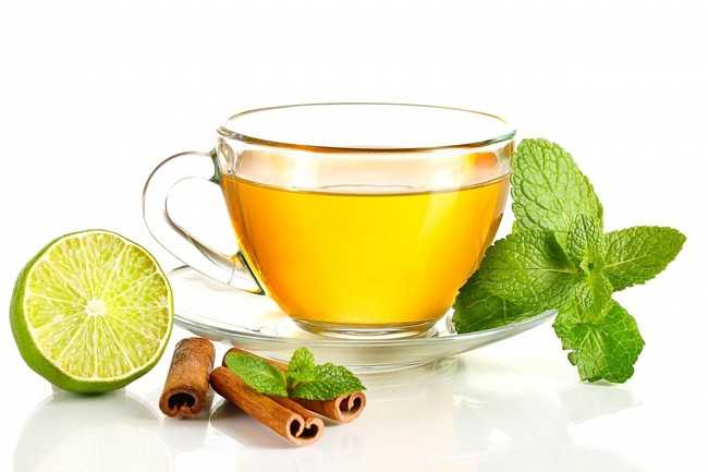 зеленый чай с лимоном и корицей