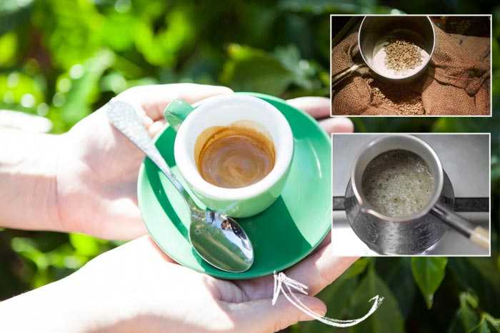 зеленый кофе в турке